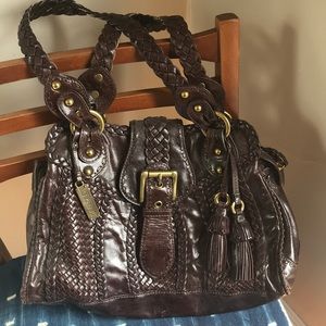 Lockheart chocolate braided leather doctor bag